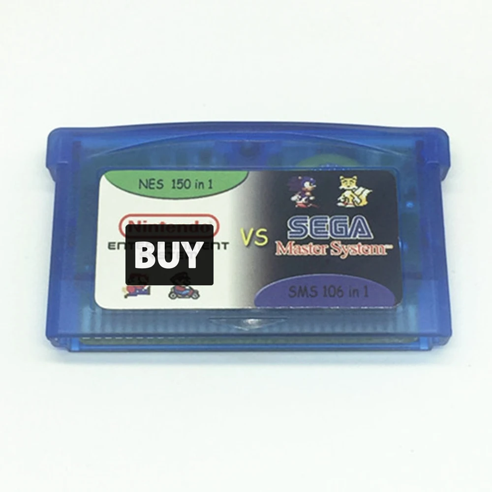 Новейший игровой картридж 256 в 1 для консоли серии gba 8-битной карты nes sms игровые