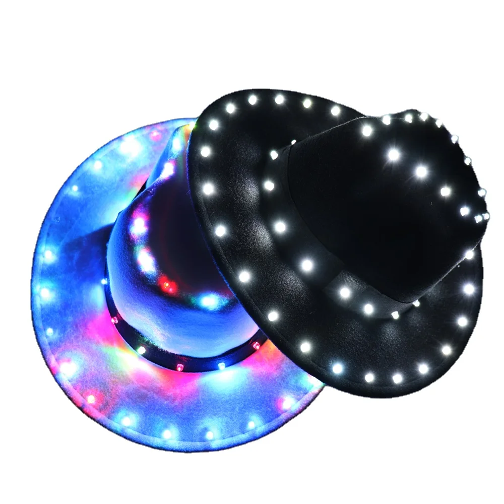 Новая модная Рождественская шапка для Хэллоуина вечеринки Джаз со светодиодной