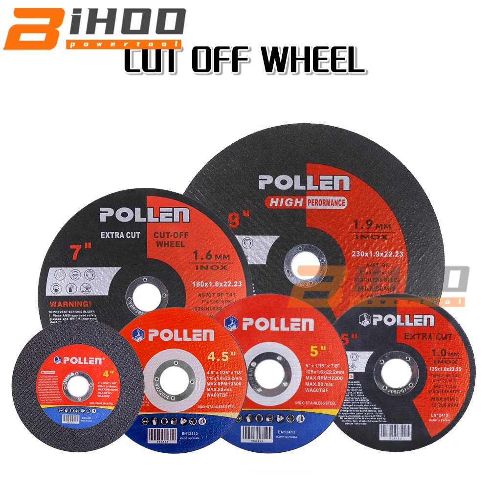 105/115/125/180/230mm Resin Cutting Disc Cut Off Wheels Flap Sanding Grinding Discs Angle Grinder Wheel for Metal Iron 75-355mm