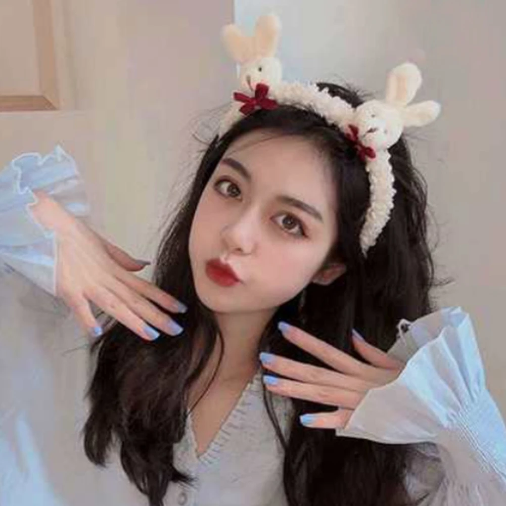 Волосатая лента новой моды для девочек и женщин, ручная работа, милые ушки кролика и медведя, головная повязка на Cartoon.