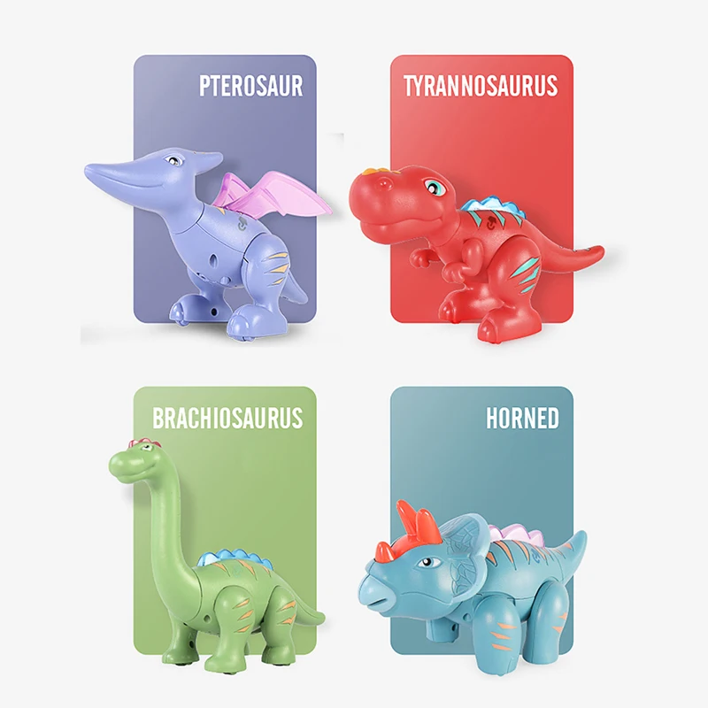 Поп-продажа, тираннозавр, трицератопс, дракон, игрушка с подсветкой и музыкой, магнитный Собранный динозавр, игрушка-симулятор животного Кр... от AliExpress WW