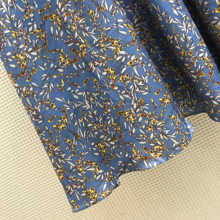 

2021 summer women's new elegant temperament commuter pastoral floral short sleeve long dress