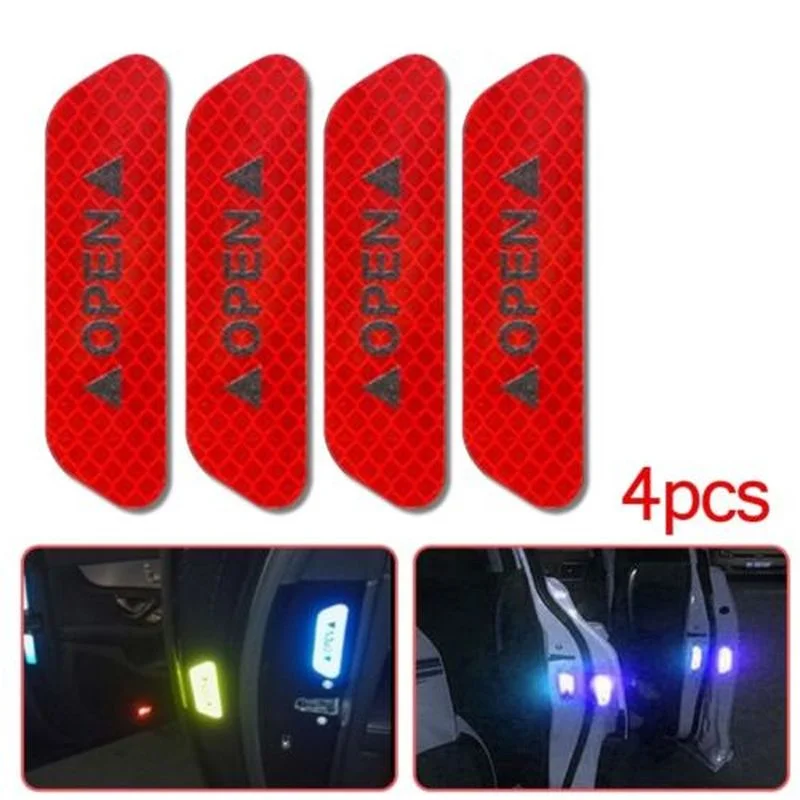 4 шт. двери автомобиля Безопасность светоотражающие наклейки Универсальный Авто