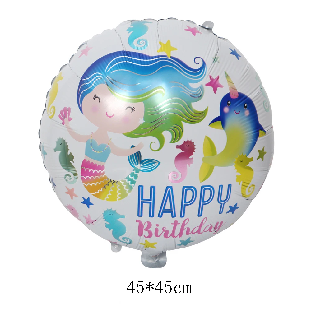 1 шт. Русалка Алюминий пленки воздушный шар для маленьких девочек на день