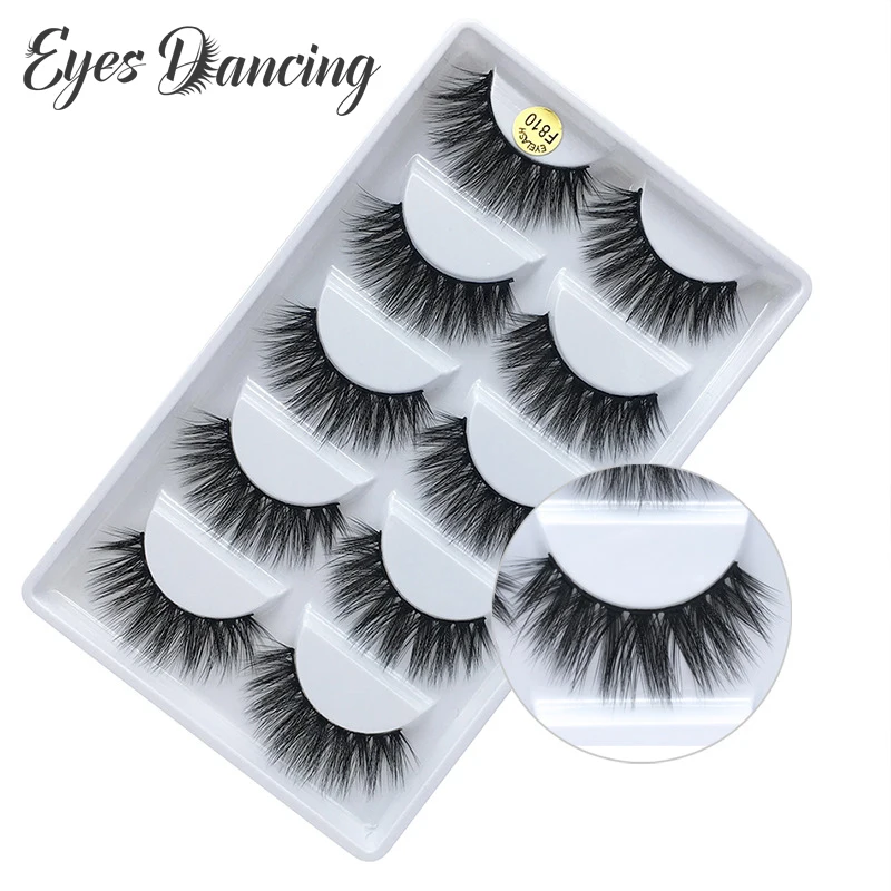 Глаза Танцы 5 пар Накладные ресницы 3D норковые натуральный Комплект детских