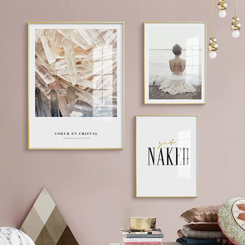 

Abstract Sculpture Character Geometry Gold Line Circle Bird Letter Canvas Painting Wall Picture Poster Living Room Decoration