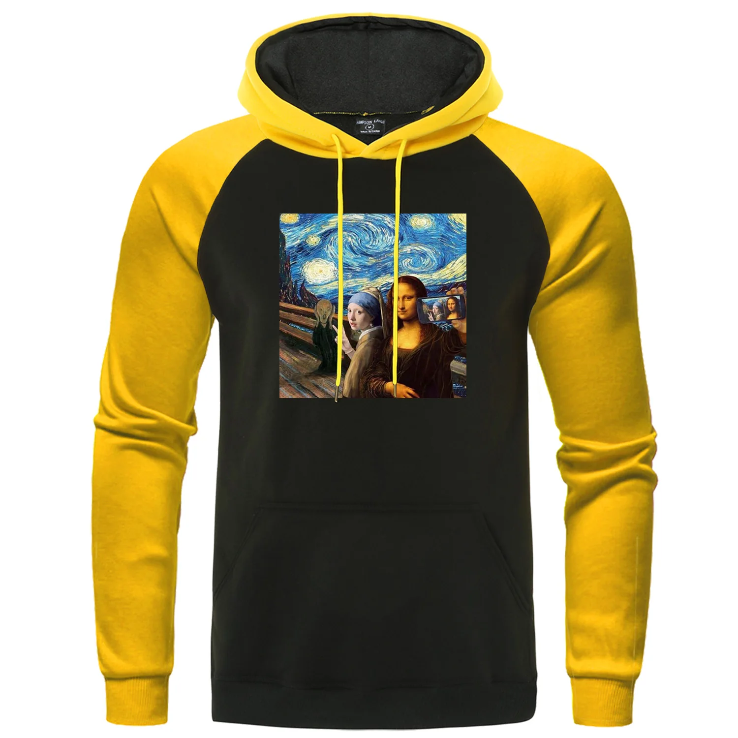 Мужские толстовки с принтом Улыбка Моны Лизы мужской спортивный костюм высокое