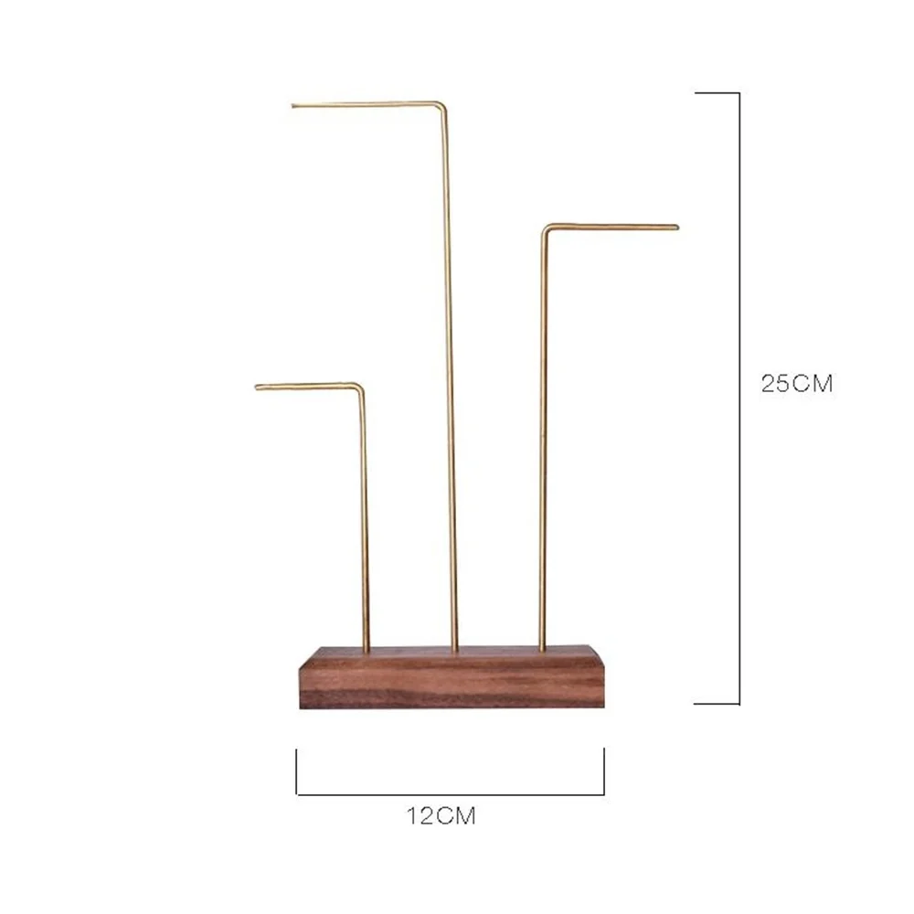 Подставка для демонстрации ожерелья и серег черный орех | Дом сад