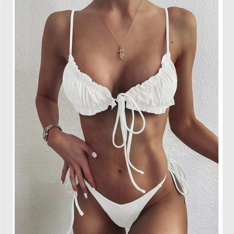 Сексуальное микро бикини купальник из двух частей купальный костюм 2020 для женщин