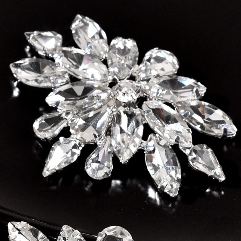 

Bridal Jewelry Shoe Buckle Accessories Fashion Glass Rhinestone Metal Shoe Flower Hot Sale Wedding Shoe Accessories