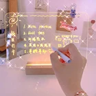 Новинка креативная акриловая доска для заметок Usb доска для заметок держатель для карт для телефона настольное украшение светильник