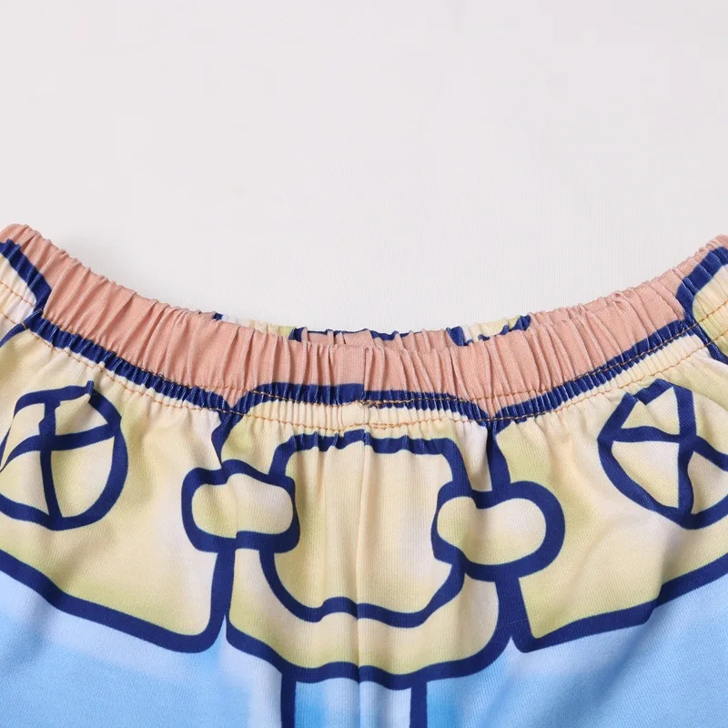 Модные пижамы для девочек Детская летняя Домашняя одежда костюм костюмированной