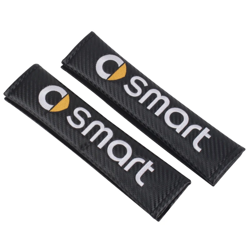 

Car Seat Belt Shoulder Cover Carbon Fiber Pattern Seat Belt Cover Decoration For Brabus Smart 450 451453 Fortwo For ForFour