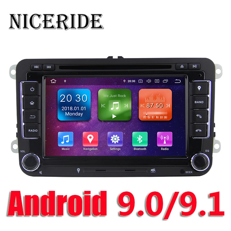 Автомобильный dvd плеер BT RDS сенсорный экран Android 9 0 1 дюйма GPS навигация для Volkswagen