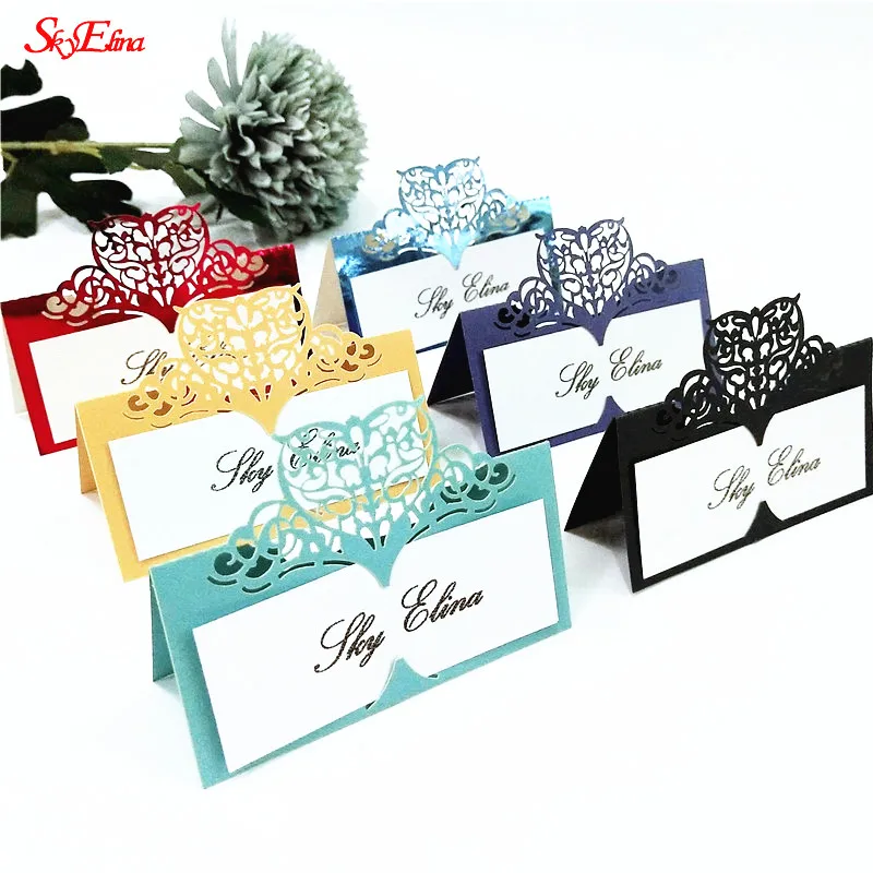 10 шт. лазерная резка для свадьбы стол вечерние карточки с именем Свадебная