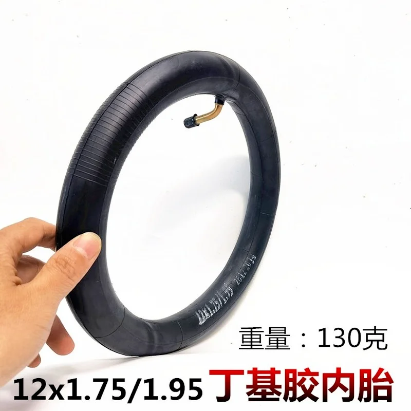 

12/14/16 Inch Electric Bicycle Butyl Rubber Tube 12/14/16x1.75/1.95 Thickened Tube 12*1.75-1.95 Battery Car Inflatable Tube