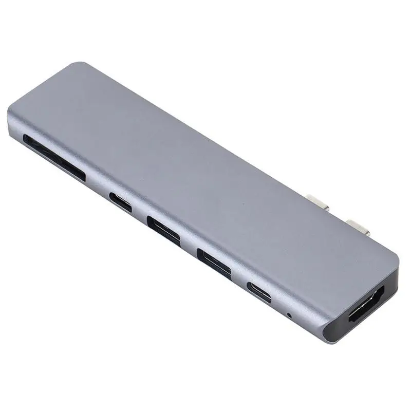 Концентратор 7 в 2 для MacBook Pro конвертер данных концентраций линий с двумя портами