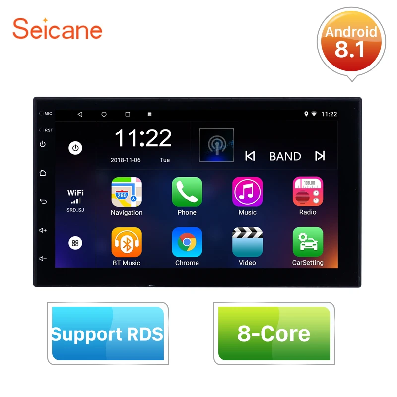 Seicane Универсальный 2Din Android 8,1 8-ядерный автомобиля gps навигации стерео для Honda Kia Nissan Suzuki Toyota VW hyundai Поддержка RDS 3g