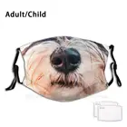 Милая миниатюрная маска для лица со смешным принтом Pm2.610, многоразовая маска для лица с фильтром, Забавный собака породы шнауцер, милый щенок