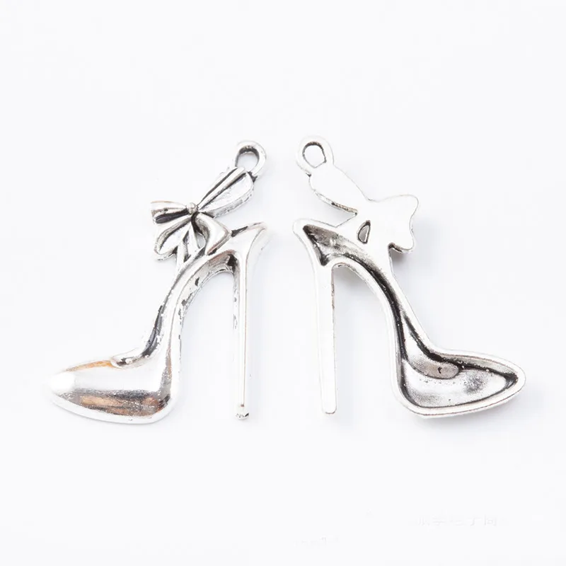 Модные дамские шармы из сплава RAINXTAR на высоком каблуке 19*29 мм 50 шт. AAC1442 | Украшения