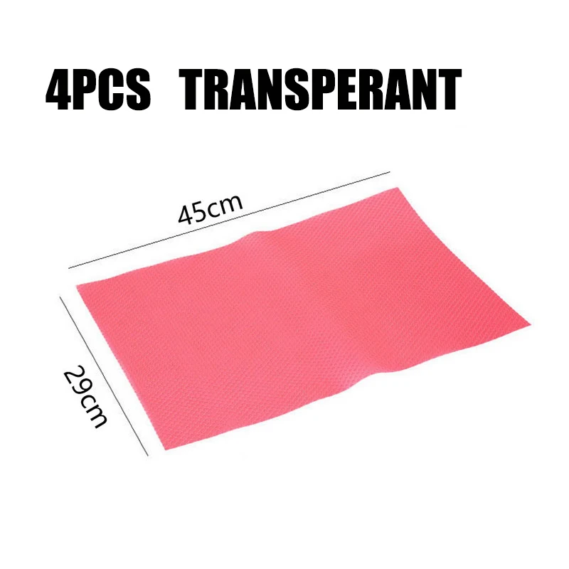 4pcs Pink 4PCs/set Fridge Waterproof Mats Moisture Tailorable Pad For Kitchen Refrigerator Pad Antifouling Mildew - Цвет: 4pcs Pink
