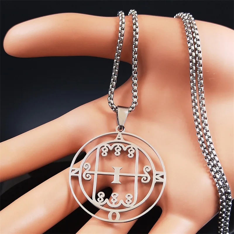 Коллекция 2022 года ожерелья Paimon sceal Sigil of Amon Seal сатана из нержавеющей стали