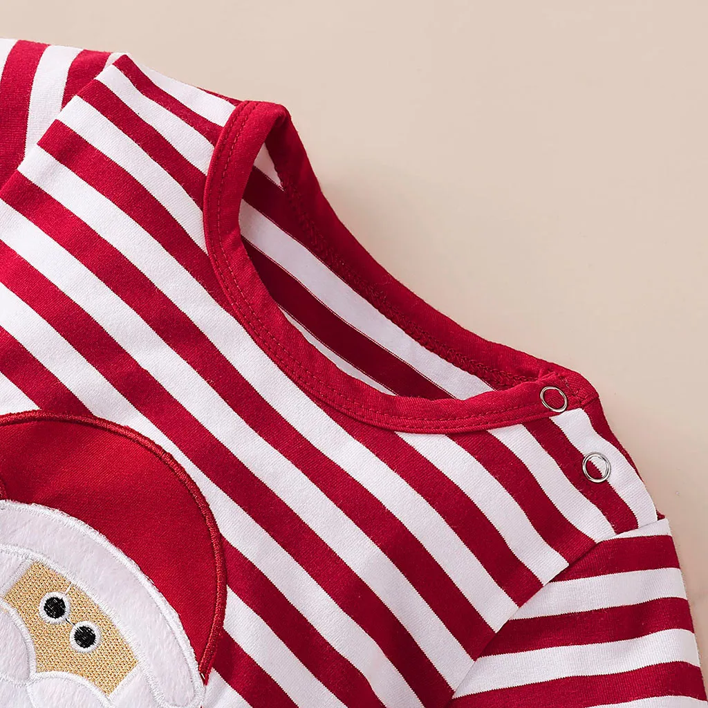Christmas Baby Girls Boys Clothes Newborn Infant baby Striped Romper Kids Costume Clothing Cute Outfit 0-24M | Детская одежда и