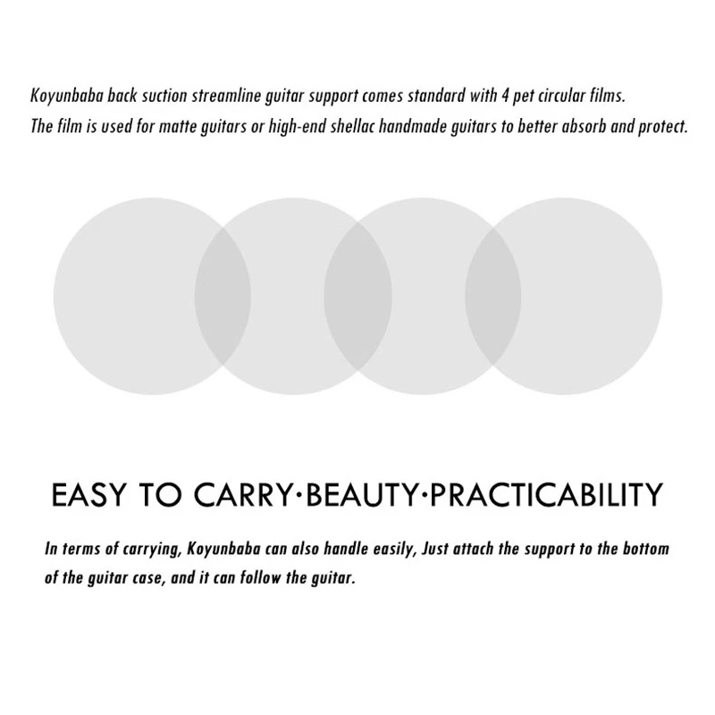 

Koyunbaba Guitar Neck Rest Back Suction Streamliner Guitar Support for Classical Flamenco Acoustic