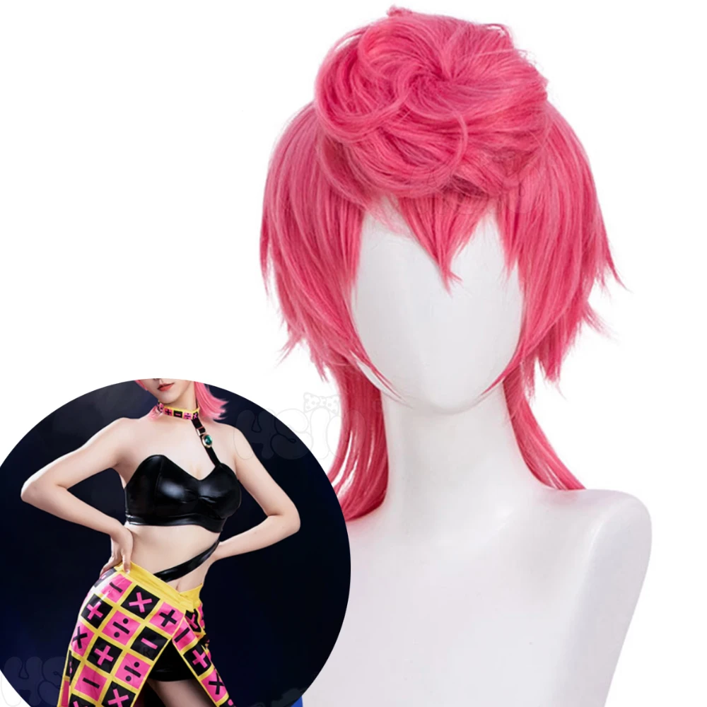 HSIU JoJo Необычные Приключения Золотой ветер роль парик Trish Una Косплей короткий