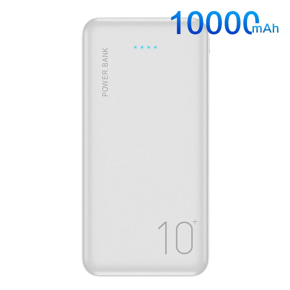 10000mAh White FLOVEME внешний аккумулятор 20000 мАч, мини внешний аккумулятор 10000 мАч, мобильный зарядный внешний аккумулятор для samsung Xiaomi, повербанк - Цвет: 10000mAh White
