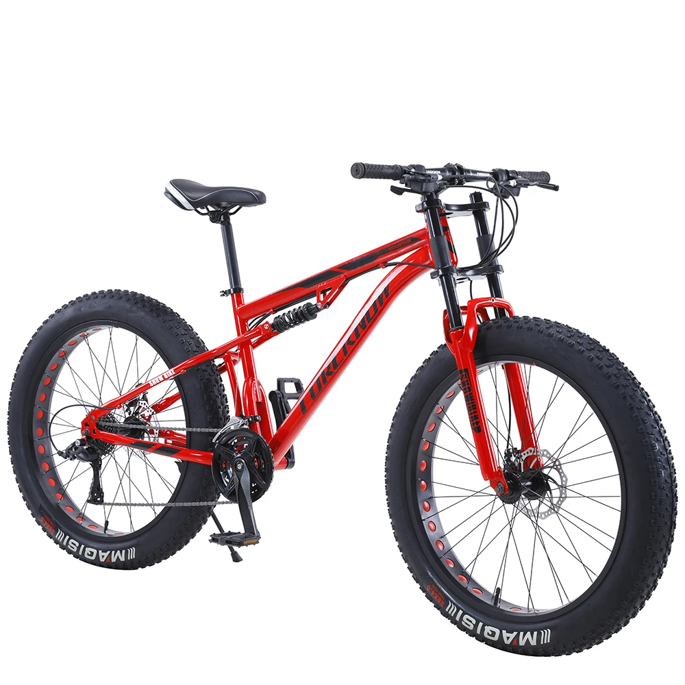 

FOREKNOW 26 Inch Wheel Adult Mountain Fat Bike 30 Speed Variable Speed Bicycle Racing Ride MTB Beach Snowmobile Sports Cycling