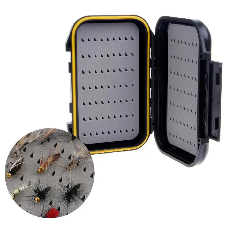 

Portable Waterproof Fly Fishing Lure Bait Trout Flies Storage Box Case Container