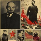 Классическая ретро крафт-бумага печать CCCP Lenin Stalin Советский Союз коммунистивечерние лидер постеры для дома наклейки на стену Декор