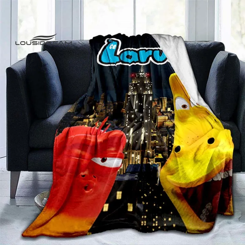 Мультяшное одеяло LARVA модное милое детское фланелевое мягкое 3D покрывало диван