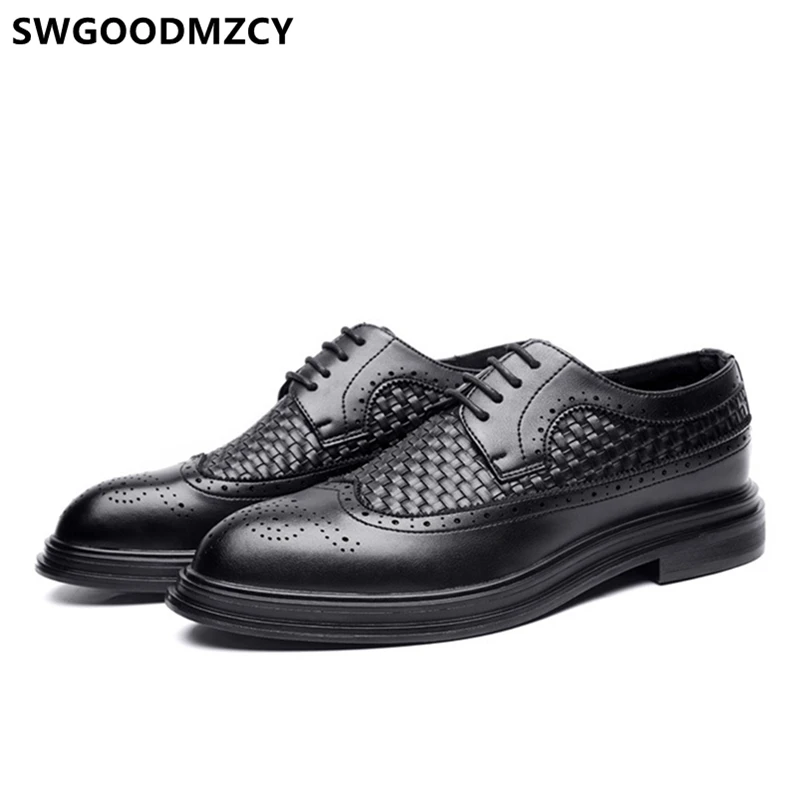 

Brogue Shoes Men Leather Designer Shoes Men Classic Wedding Dress 2021 Elevator Shoes For Men Zapatos De Hombre De Vestir Formal