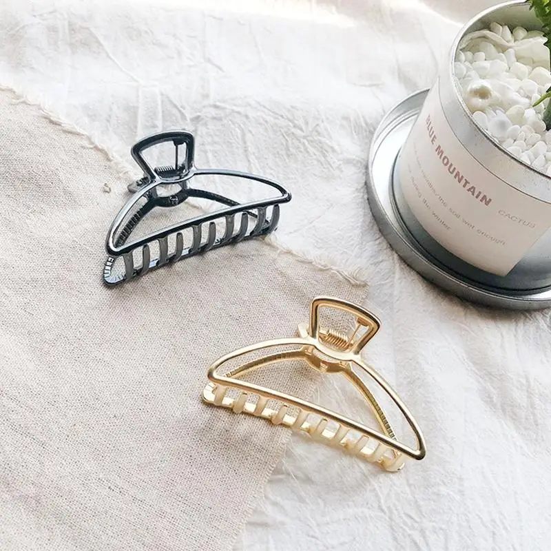 

Geometric Large Hairpin New Alloy Metal Grab Clip Hair Adult Hairpin Claw Clip Accessories Hair Large Hair Geometry Simple