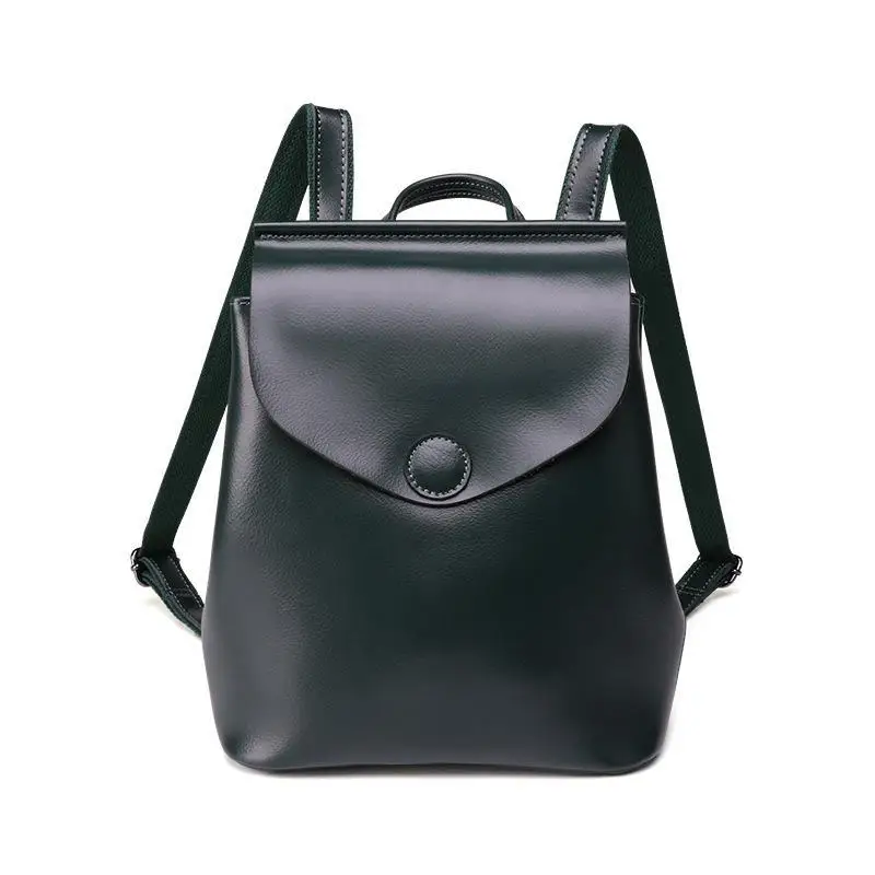 

YourSeason Fashion Leather Ladies Shoulder Backpack 2021 Korean Casual Cowhide Women's Large Capacity Travel Bags Solid Color