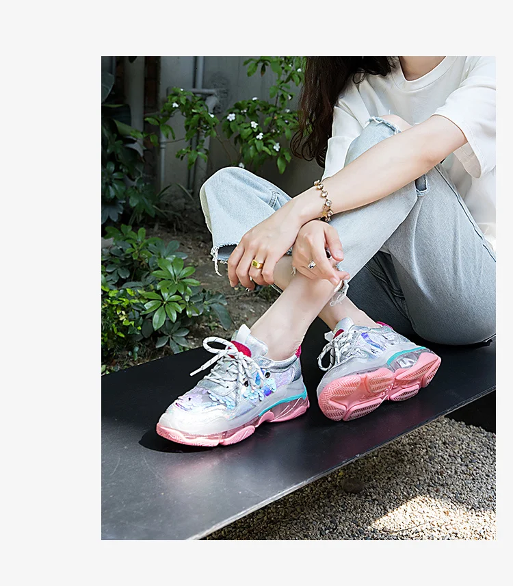 Donna-in/яркие женские кроссовки на платформе и высоком каблуке; спортивная обувь из натуральной кожи на шнуровке; коллекция года; сезон лето; модная повседневная обувь на плоской подошве