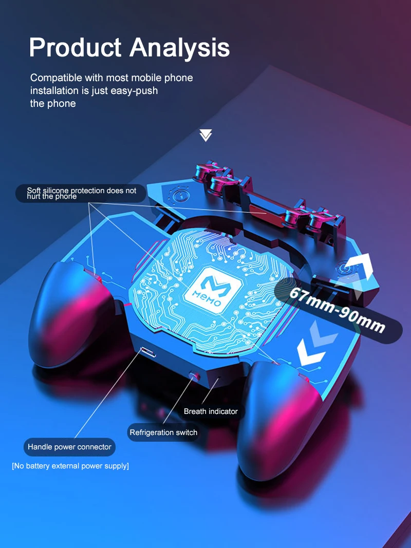 Игровой контроллер горячая Распродажа DL88 джойстик мобильный телефон кулер для