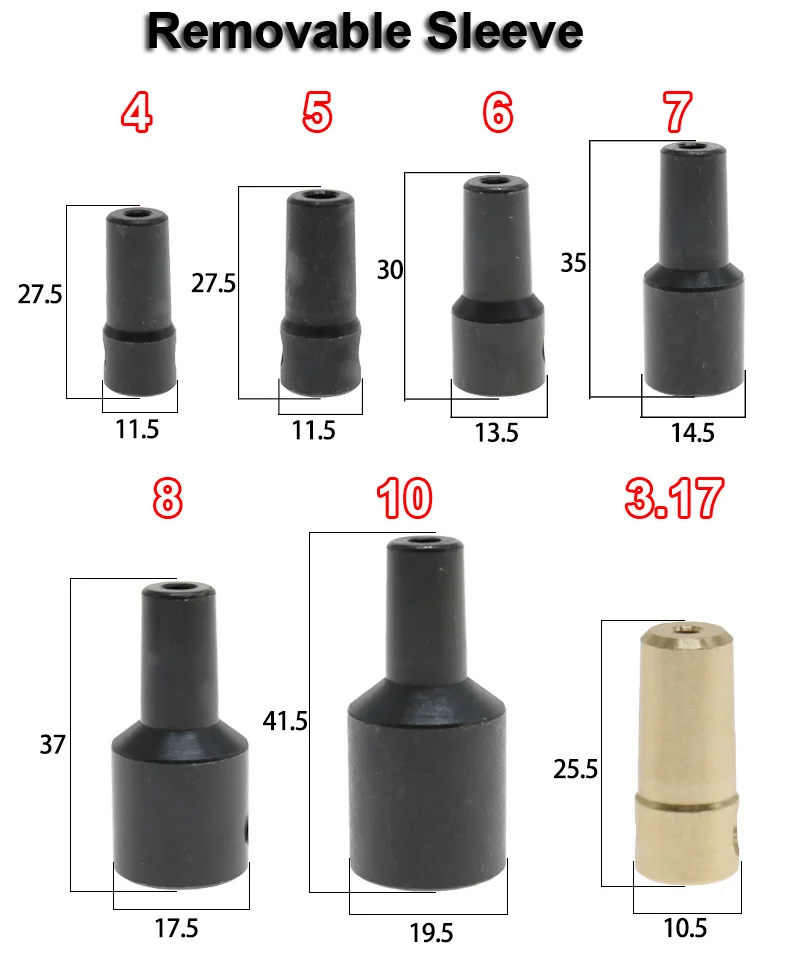 1PCS 3.17mm/4mm/5mm/6mm/7mm/8mm/10mm Motor Shaft Coupler Sleeve Coupling B10 Drill Chuck Taper Connecting Rod