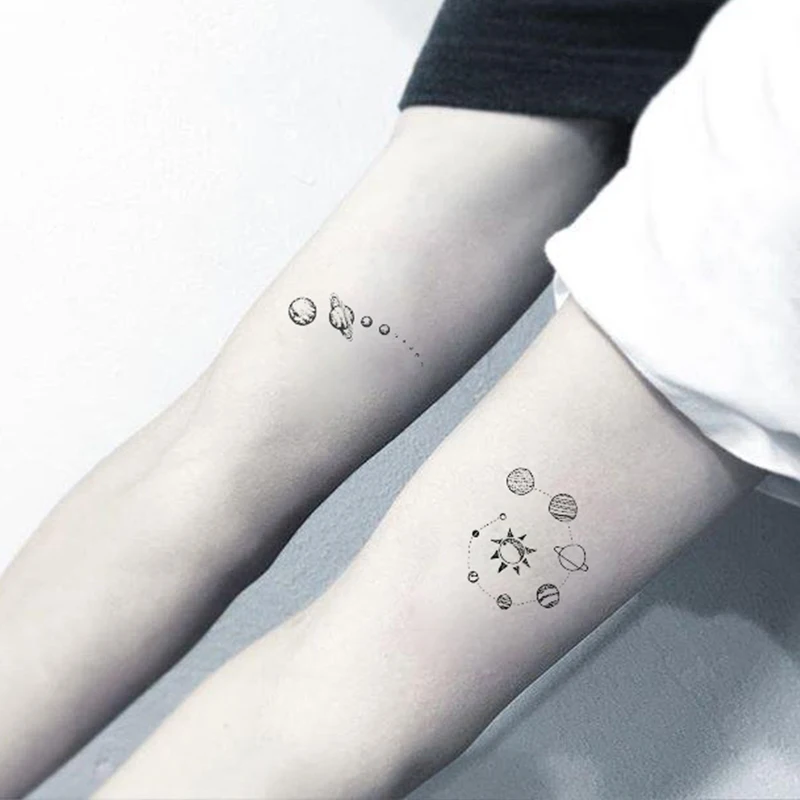 30 шт./компл. временные наклейки геометрические тотемные планеты Сова черные