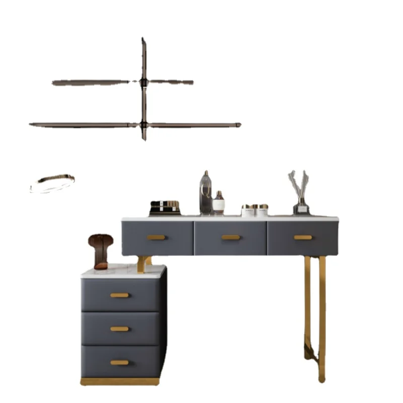 

Tocador pequeño de estilo familiar para dormitorio, mesa de maquillaje roja minimalista y moderna, mueble de colección, nCD