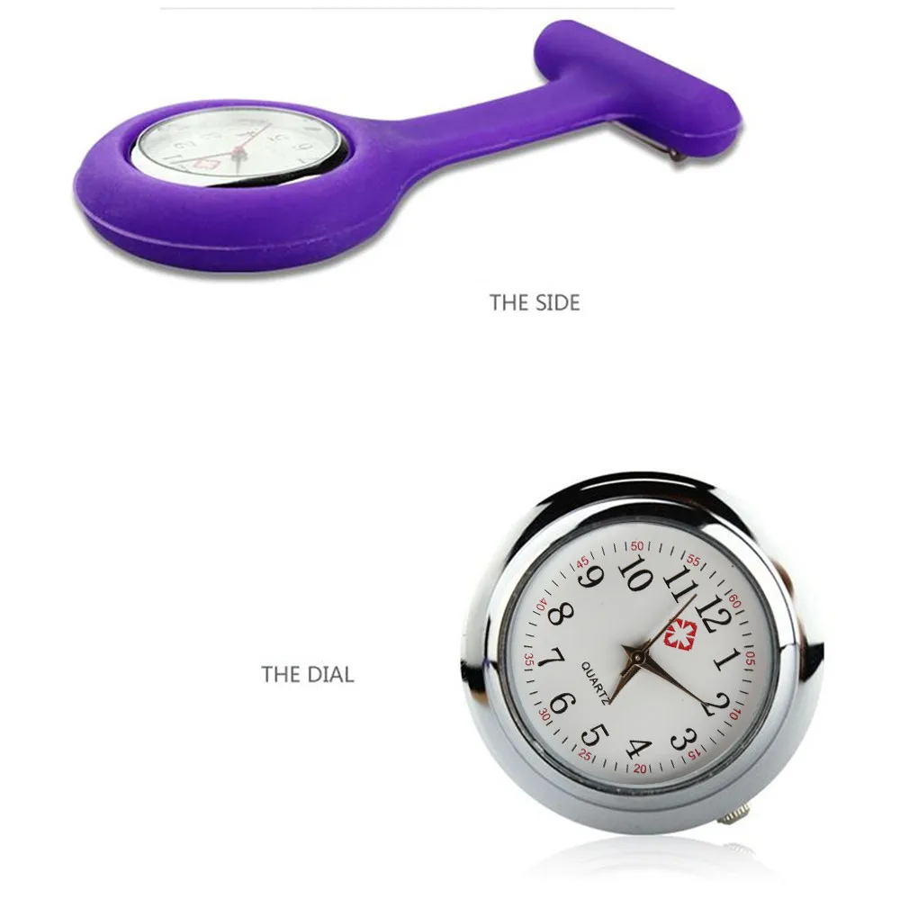 

Silicone Nurse Watch Brooch Tunic Fob Watch With Free Battery Saat Bayan Kol Saati Relogio Digital Feminino Saat