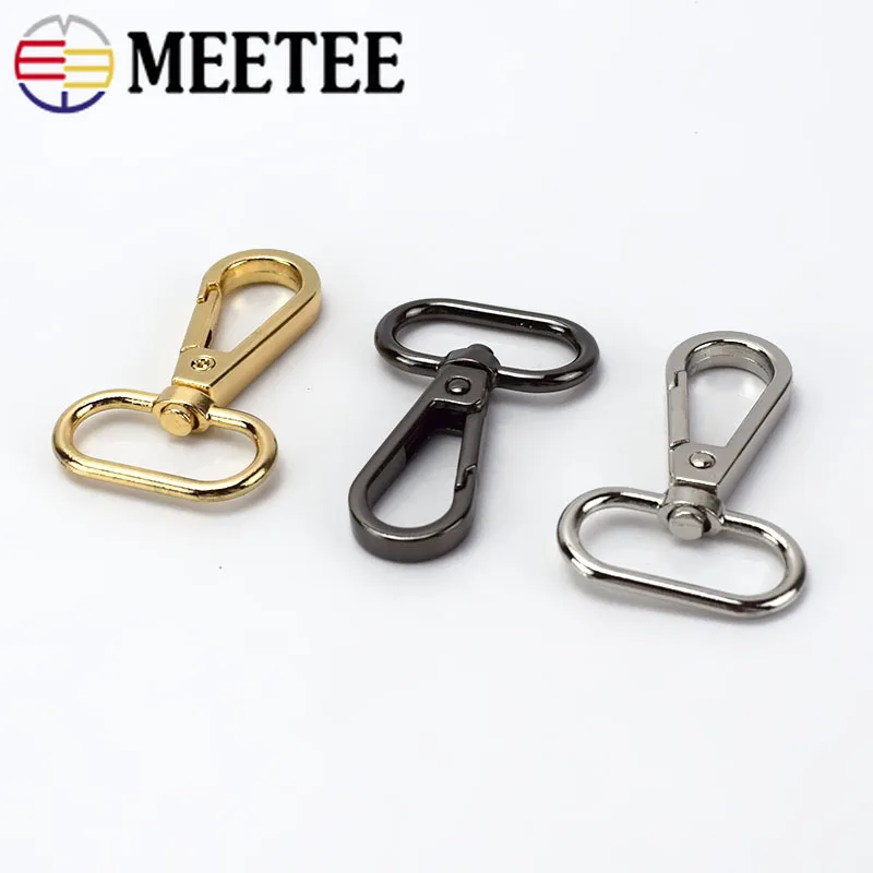 10pcs Meetee 2.5cm Metal Luggage Bag Dog Buckle Snap Hook Bags Hanger Lobster Clasp DIY Sewing Key Chain Buttons Accessory F4-1 | Дом и сад