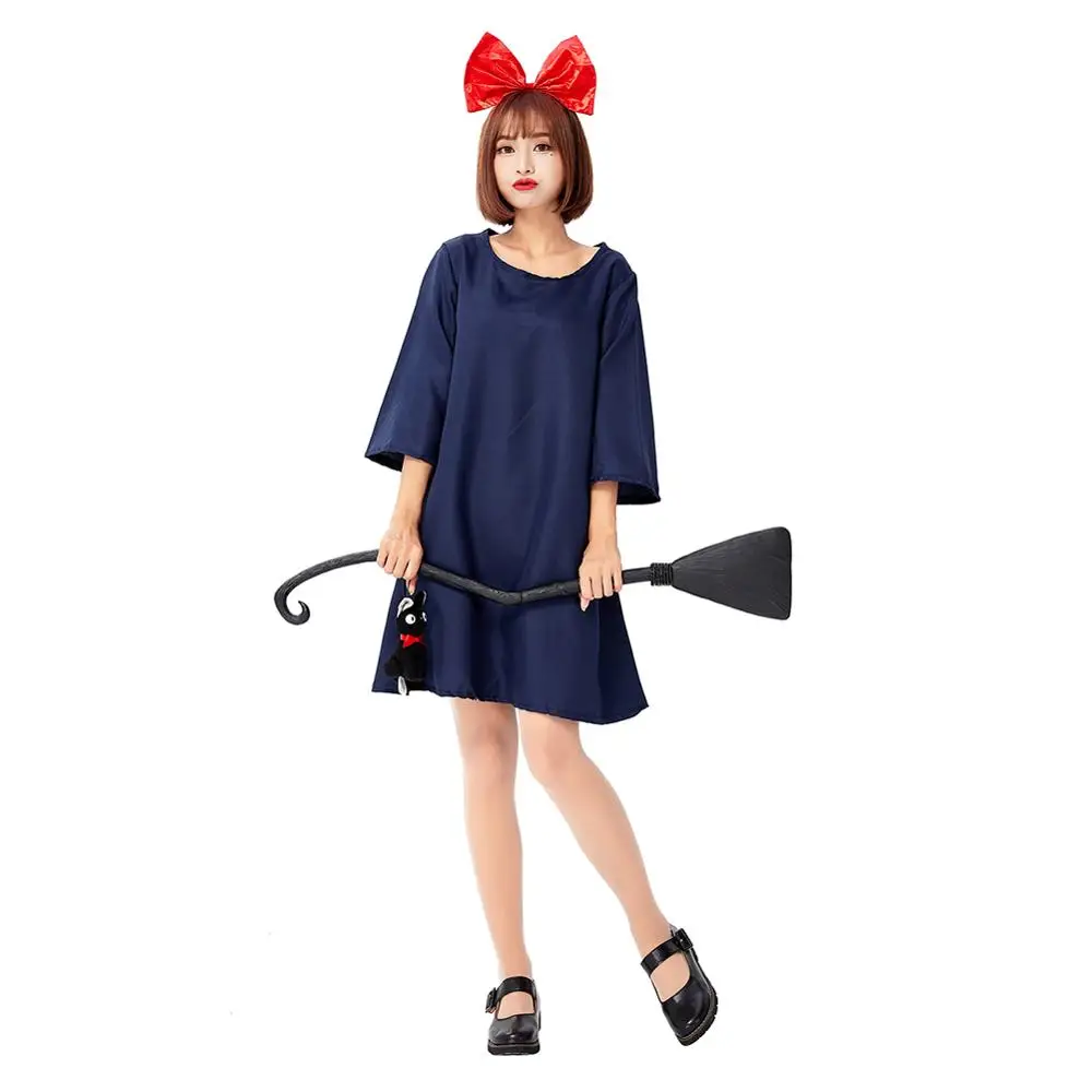Kiki служба доставки Косплей Костюм Платье + ободок полный комплект для взрослых