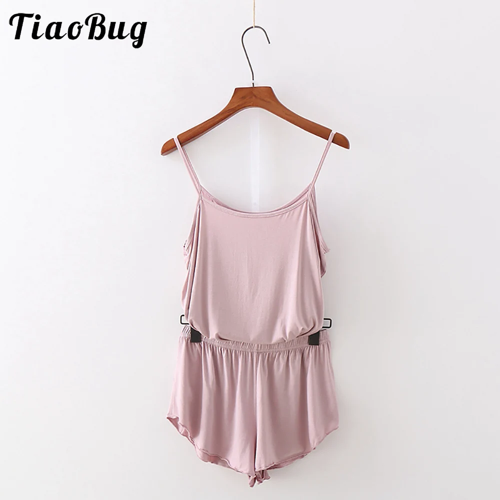 

Женский пижамный комплект, свободная однотонная одежда для сна, летняя повседневная домашняя одежда, ночная рубашка, топ на бретельках, шор...