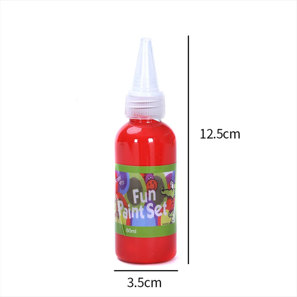 12 цветов 720 мл ненеоновая моющаяся краска для пальцев набор жидкая воды