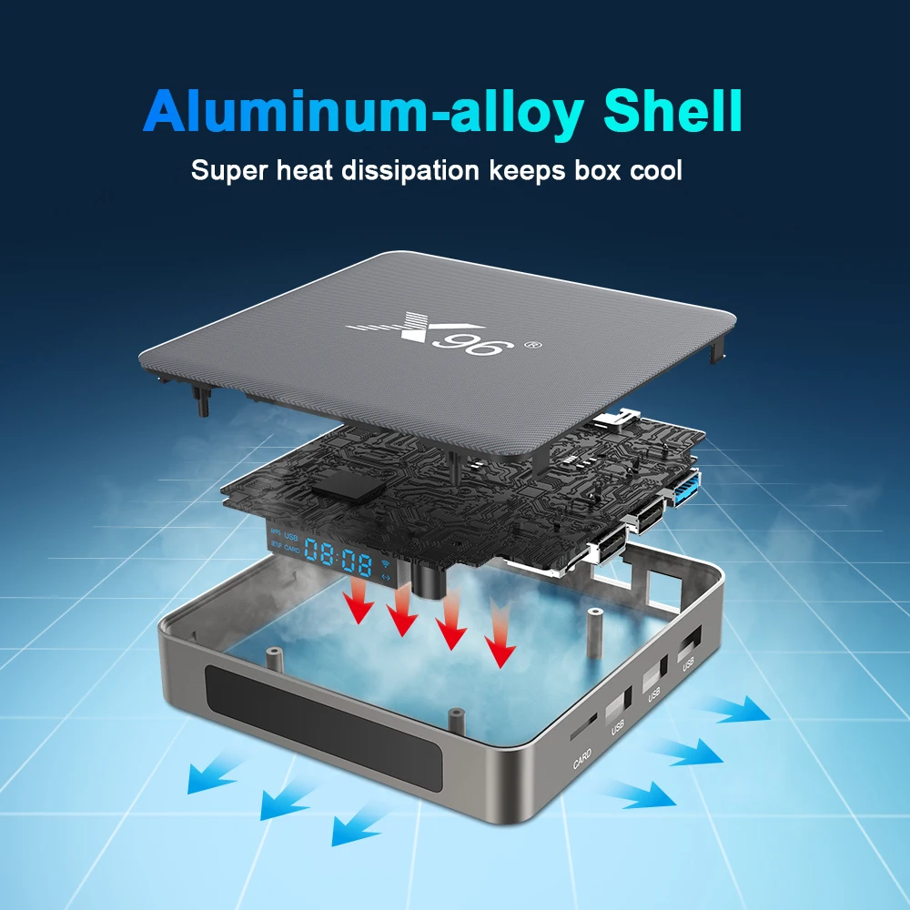 X96 X6 2021 Super TV Box Android 11.0 4/8GB RAM 32/64/128GB ROM RK3566 Support 8K 3D 1000M 2.4G/5G Dual WiFi BT4.X Set Top Box