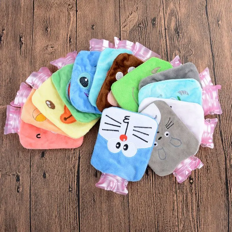 Мультяшная Теплая бутылка для горячей воды портативная плюшевая моющаяся