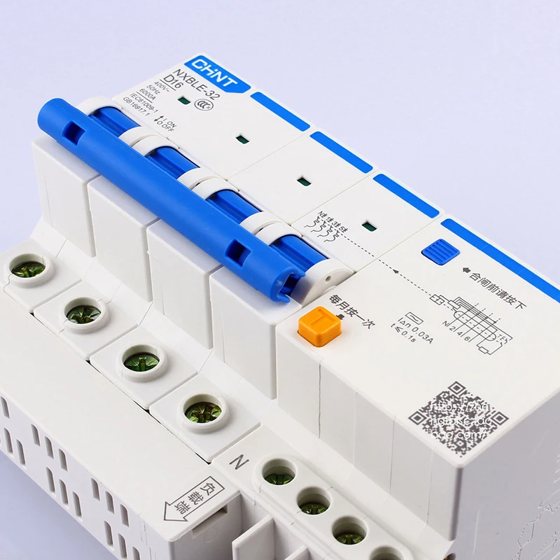 Устройство для остаточного тока CHINT AC230/400V NXBLE 32 4P тип D 6 10 16 20 25 32A|Автоматические